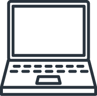icon of laptop to portray online solutions